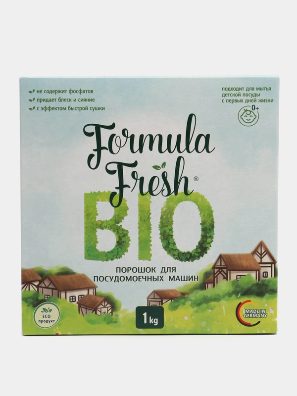 Порошок для посудомоечных машин Bio Formula Fresh All in 1, бесфосфатный, 1 кг