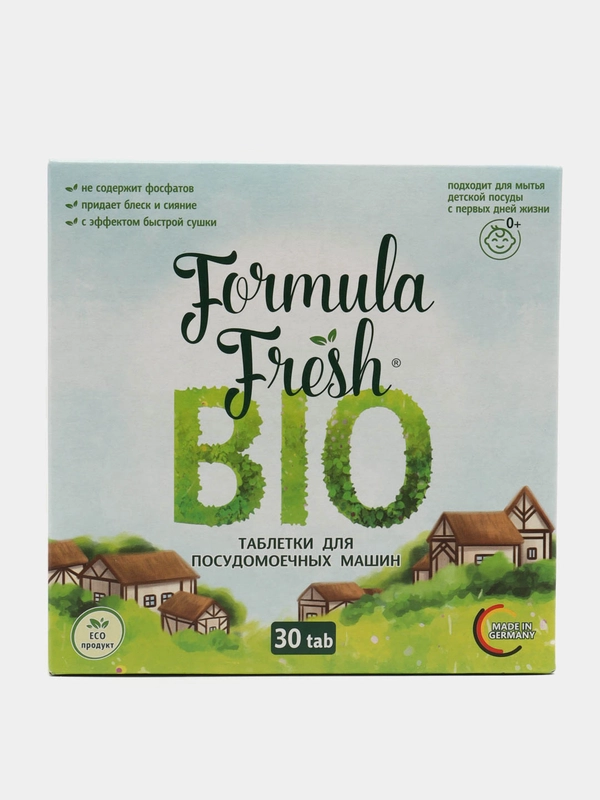 Таблетки для посудомоечных машин Bio Formula Fresh  All in 1 бесфоcфатные   30 шт