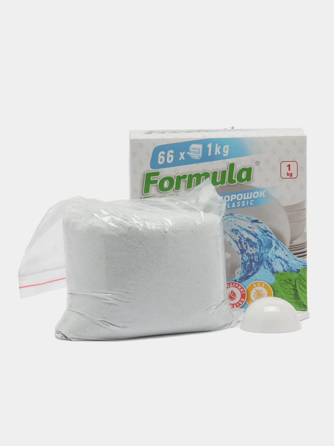 Порошок для посудомоечных машин Formula Fresh All in 1, бесфосфатный, 1 кг