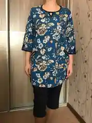Зелёный хаки туника женская домашняя, большие размеры