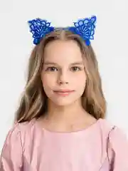 Синий ободок для волос, с ушками, цветные