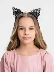 Черный ободок для волос, с ушками, цветные