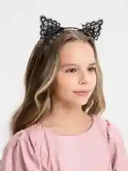Черный ободок для волос, с ушками, цветные