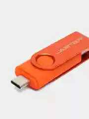 Оранжевый usb флеш-накопитель 2 в 1 для телефона и ПК, флешка с разъемами USB и type-c