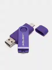 Фиолетовый usb флеш-накопитель 2 в 1 для телефона и ПК, флешка с разъемами USB и type-c