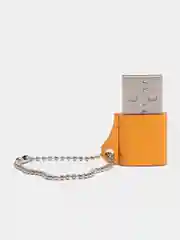 Оранжевый переходник Type-C для передачи данных, зарядка iPhone Type-С usb 3.0, аудиоконвертер