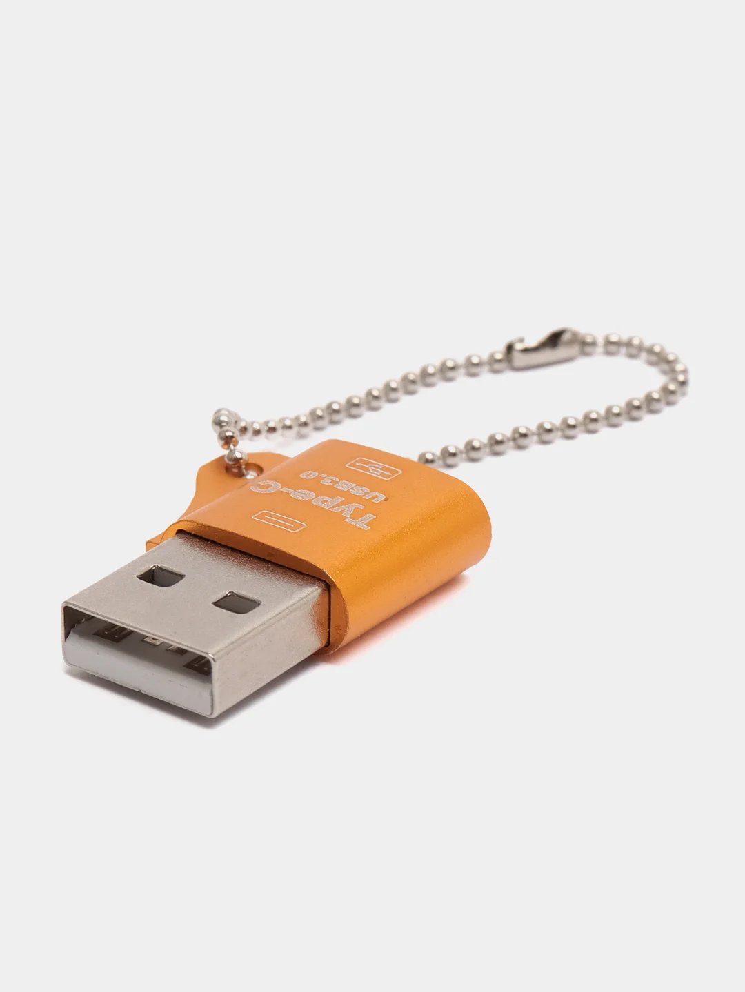 Оранжевый переходник Type-C для передачи данных, зарядка iPhone Type-С usb 3.0, аудиоконвертер