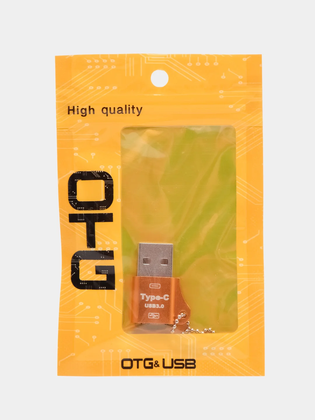 Оранжевый переходник Type-C для передачи данных, зарядка iPhone Type-С usb 3.0, аудиоконвертер