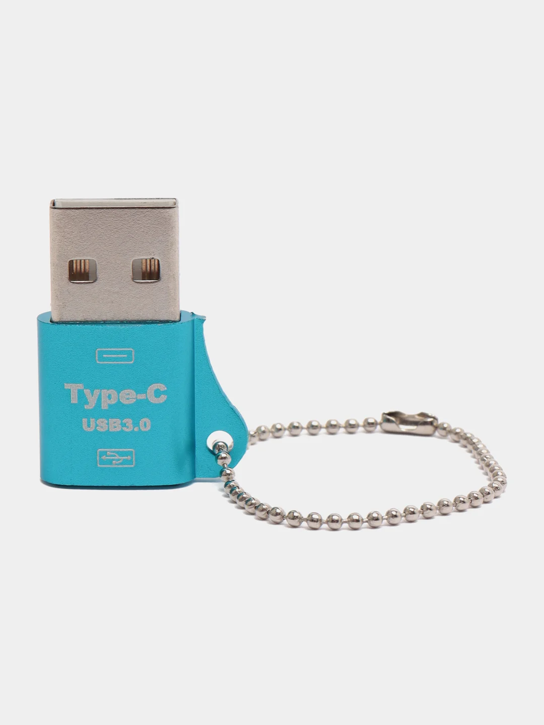 Синий переходник Type-C для передачи данных, зарядка iPhone Type-С usb 3.0, аудиоконвертер