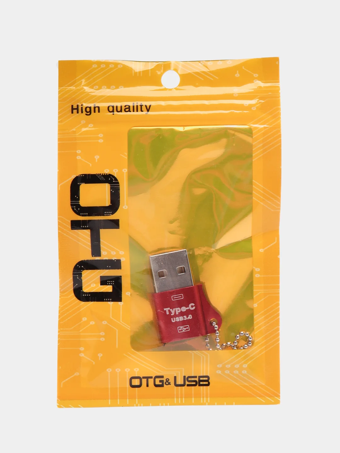 Красный переходник Type-C для передачи данных, зарядка iPhone Type-С usb 3.0, аудиоконвертер
