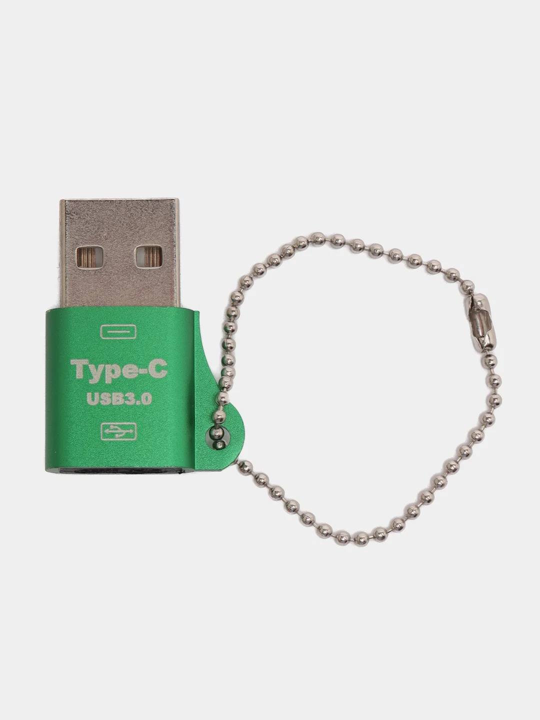 Зеленый переходник Type-C для передачи данных, зарядка iPhone Type-С usb 3.0, аудиоконвертер