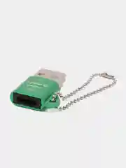 Зеленый переходник Type-C для передачи данных, зарядка iPhone Type-С usb 3.0, аудиоконвертер