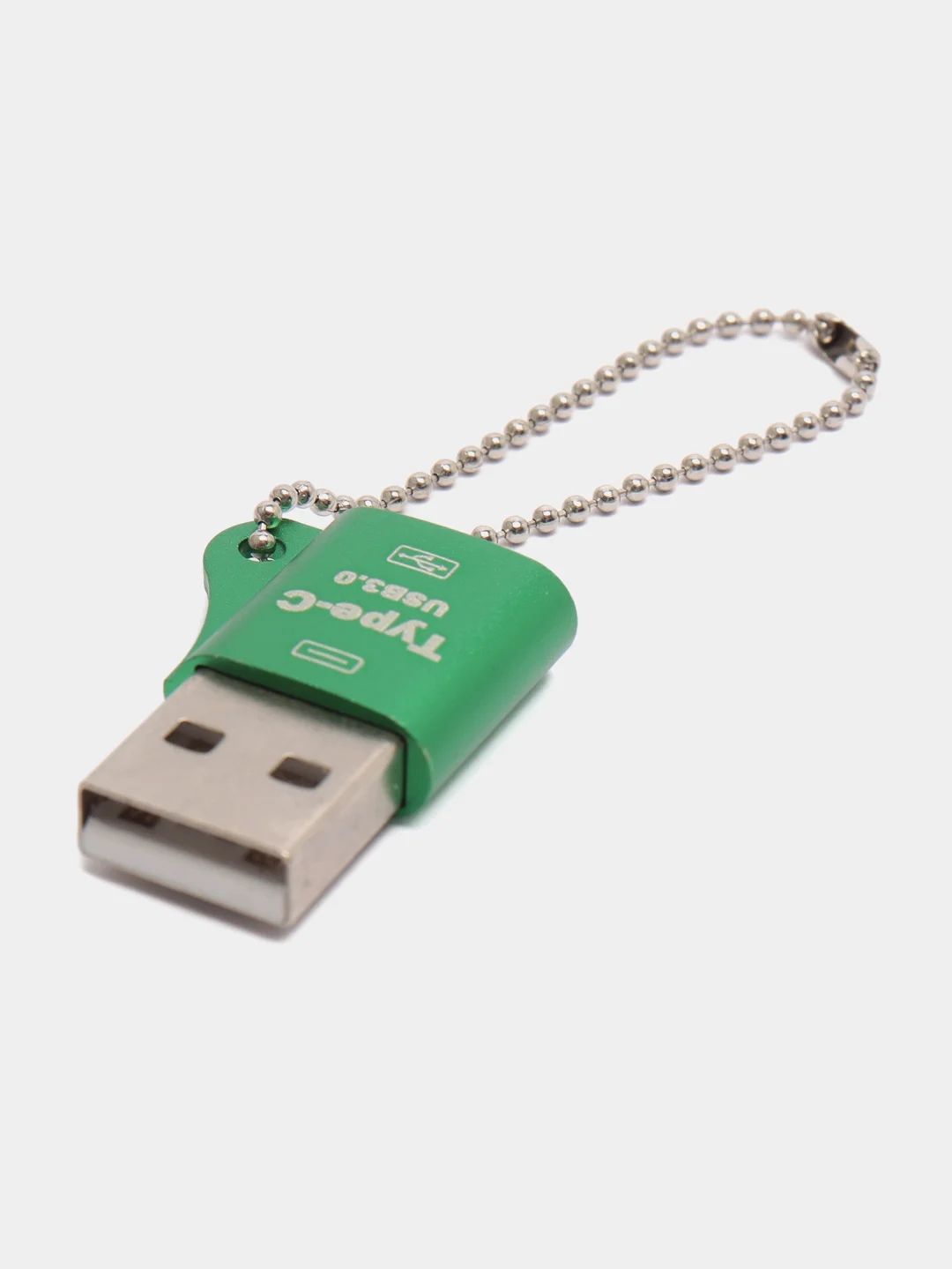Зеленый переходник Type-C для передачи данных, зарядка iPhone Type-С usb 3.0, аудиоконвертер