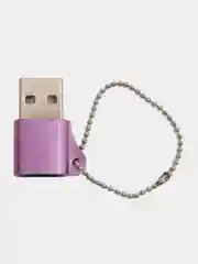Фиолетовый переходник Type-C для передачи данных, зарядка iPhone Type-С usb 3.0, аудиоконвертер
