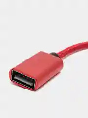 Красный переходник OTG с Type-C на USB, отг юсб для телефона и micro USB, адаптер-переходник OTG