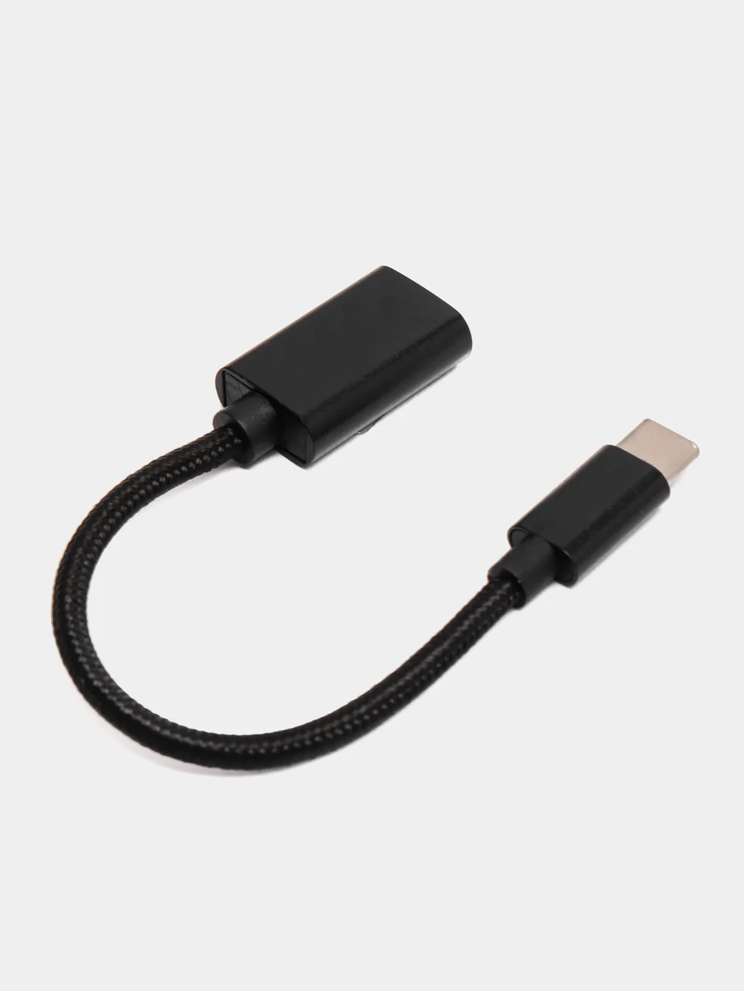 Черный переходник OTG с Type-C на USB, отг юсб для телефона и micro USB, адаптер-переходник OTG