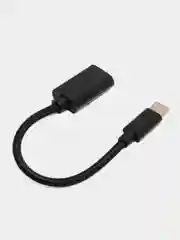 Черный переходник OTG с Type-C на USB, отг юсб для телефона и micro USB, адаптер-переходник OTG