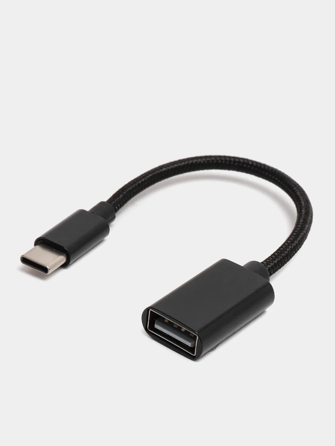 Черный переходник OTG с Type-C на USB, отг юсб для телефона и micro USB, адаптер-переходник OTG