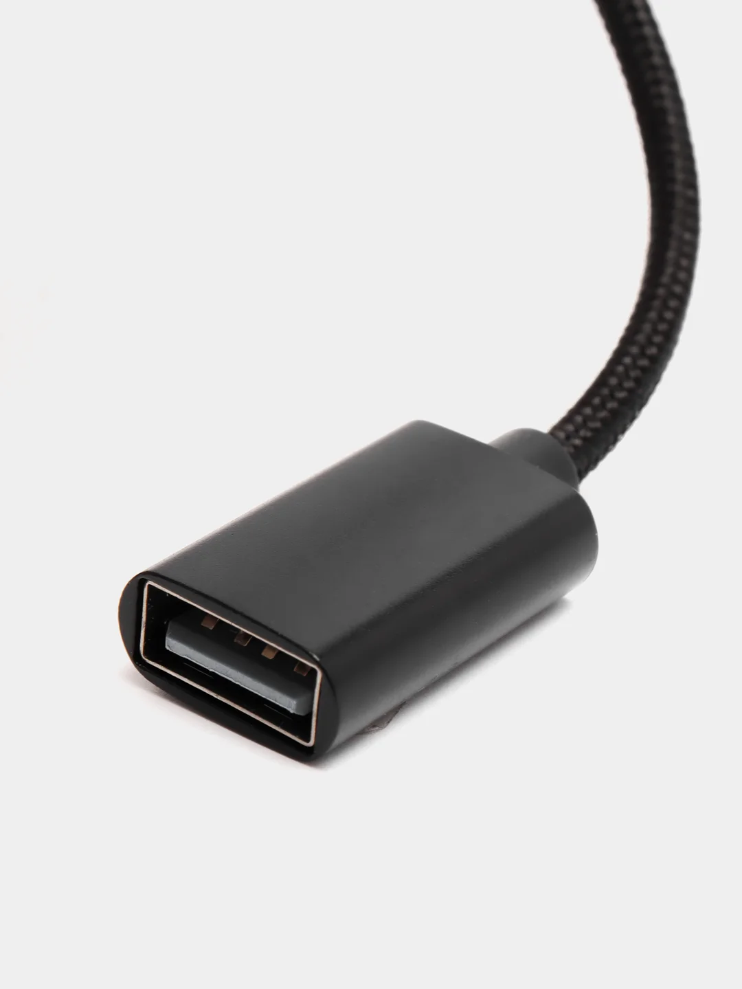 Черный переходник OTG с Type-C на USB, отг юсб для телефона и micro USB, адаптер-переходник OTG