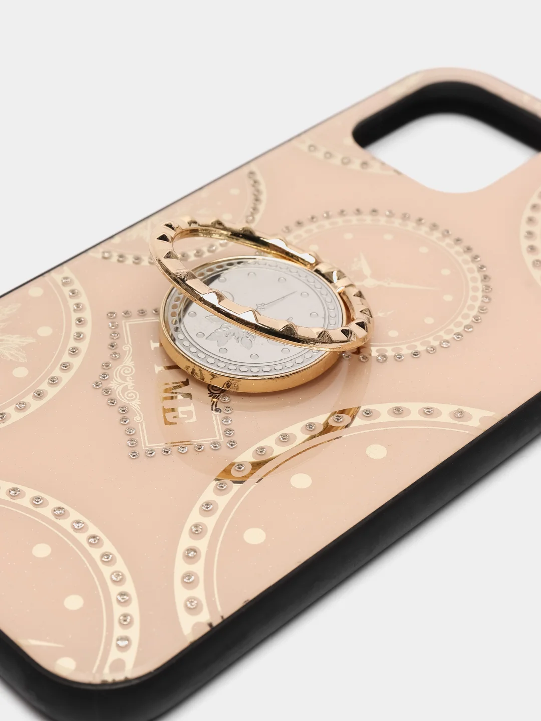 Золотой чехол "Time" со стразами и подставкой для iPhone XR X 7 8 Plus XSMax XS 7 6S 6 Plus