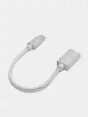 Серебряный переходник OTG с Type-C на USB, отг юсб для телефона и micro USB, адаптер-переходник OTG