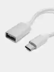 Серебряный переходник OTG с Type-C на USB, отг юсб для телефона и micro USB, адаптер-переходник OTG