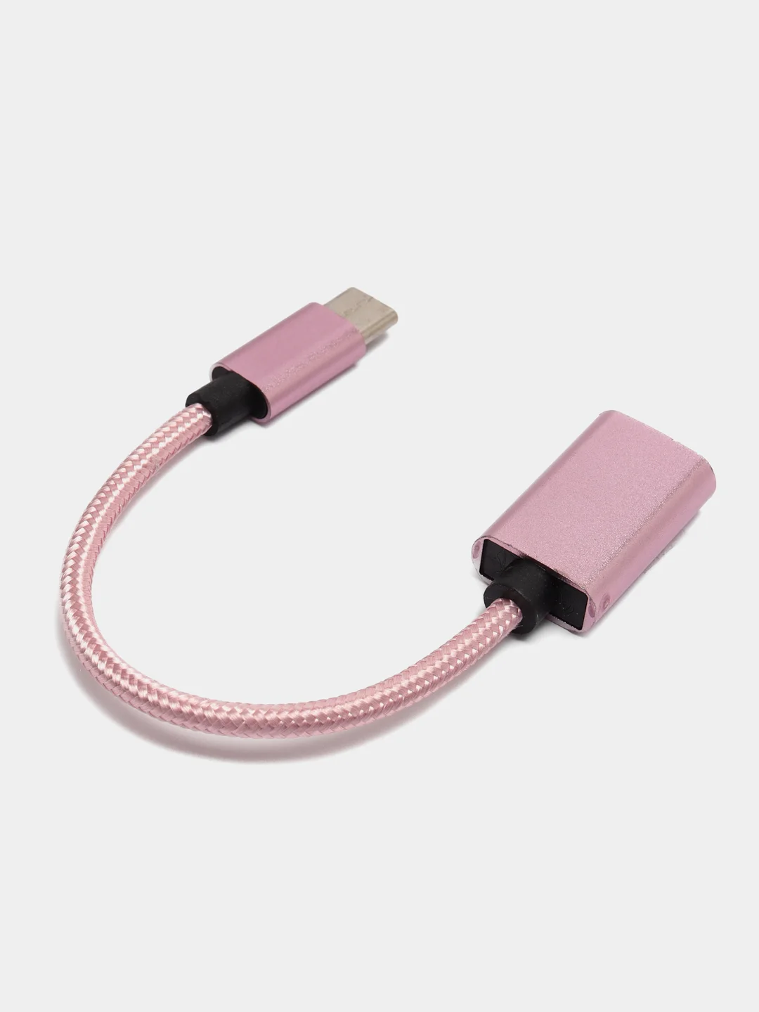 Розовый переходник OTG с Type-C на USB, отг юсб для телефона и micro USB, адаптер-переходник OTG