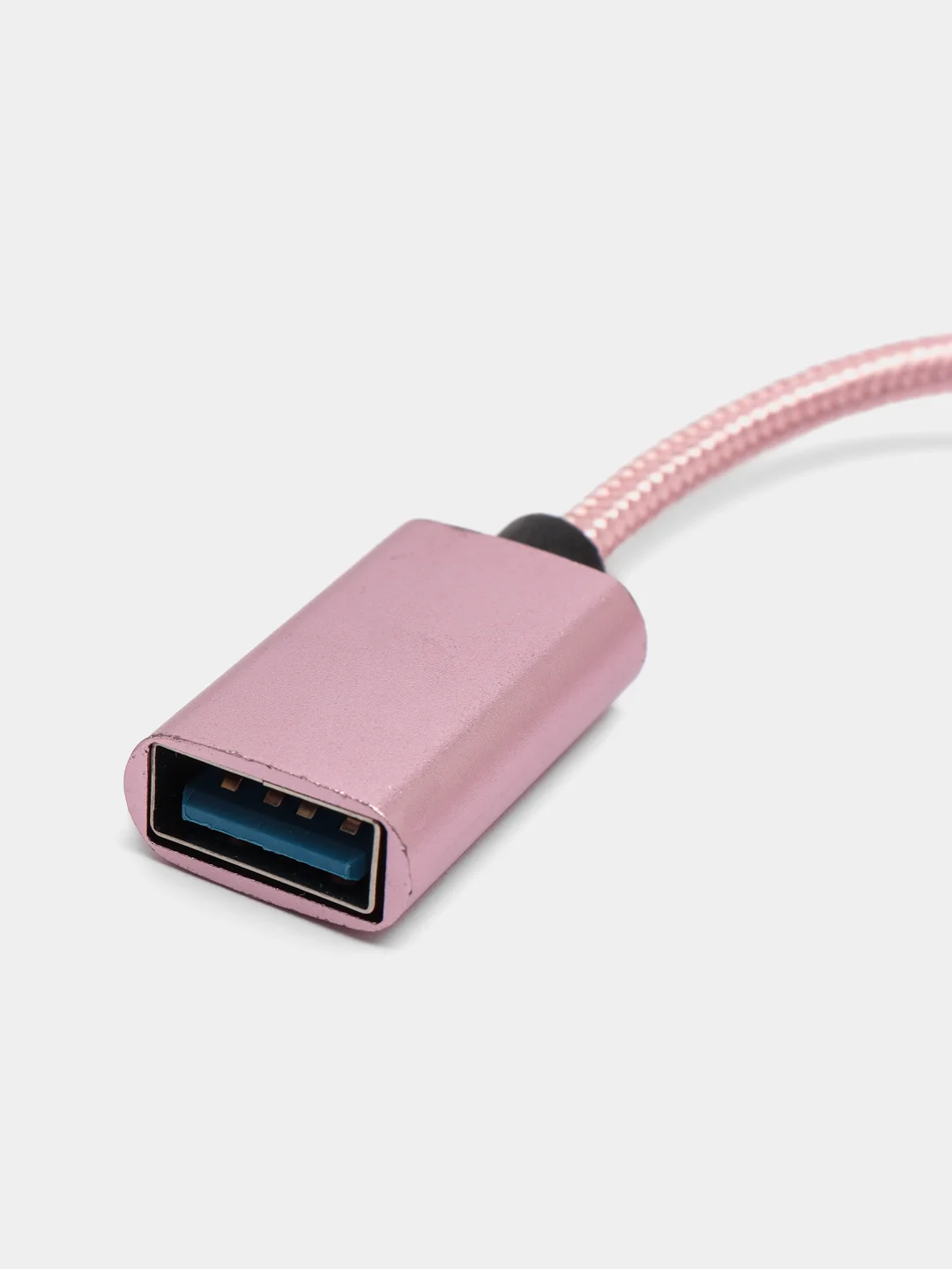 Розовый переходник OTG с Type-C на USB, отг юсб для телефона и micro USB, адаптер-переходник OTG