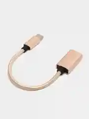 Бежевый переходник OTG с Type-C на USB, отг юсб для телефона и micro USB, адаптер-переходник OTG