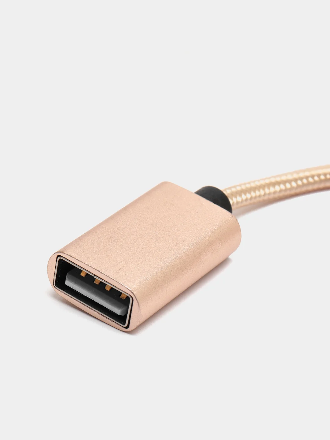 Бежевый переходник OTG с Type-C на USB, отг юсб для телефона и micro USB, адаптер-переходник OTG