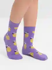 Лавандовый носки женские, с фруктами, 35-40 размер