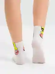 Белый носки женские "Лапки"