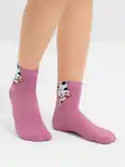 Розовый носки женские "Лапки"