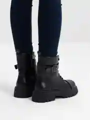 Черный ботинки женские, на шнуровке, весенние