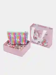 Тёмно-розовый подарочный набор для девочек для создания украшений и браслетов в стиле "Пандора"
