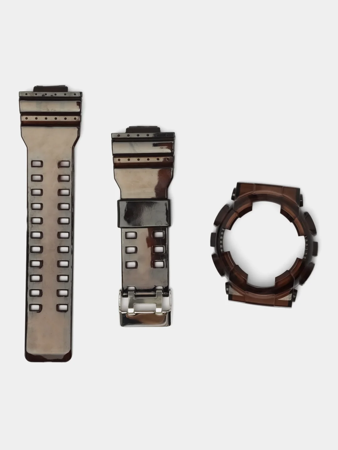 Черный ремешок прозрачный G-Shock GA100