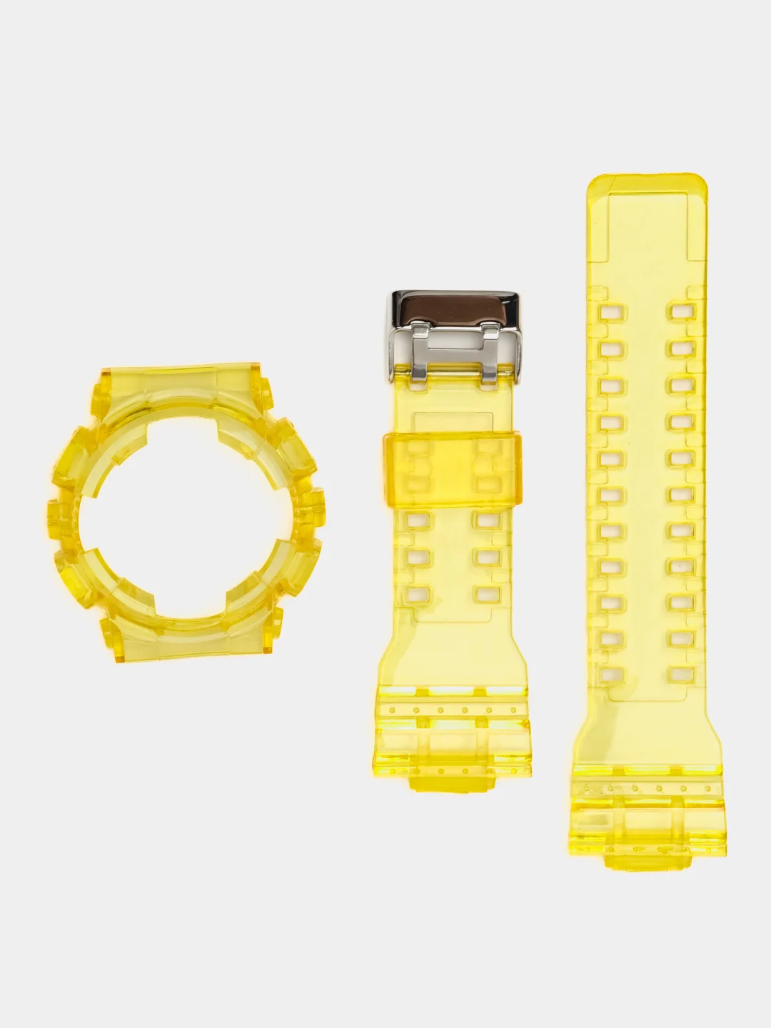 Желтый ремешок прозрачный G-Shock GA100