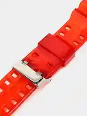 Алый ремешок прозрачный G-Shock GA100