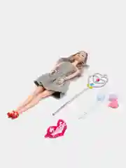 Светло-бежевый кукла шарнирная, в коробке, 32, х 5 х 24