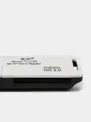 Белый картридер USB SD TF microSD переходник для флешкарт 2в1 адаптер карт памяти для компьютера
