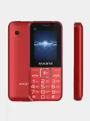 Красный мобильный телефон Maxvi P2, С КАМЕРОЙ, ФУНКЦИЯ POWER BANK, АККУМУЛЯТОР 2700мАч