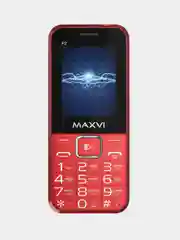 Красный мобильный телефон Maxvi P2, С КАМЕРОЙ, ФУНКЦИЯ POWER BANK, АККУМУЛЯТОР 2700мАч