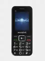 Черный мобильный телефон Maxvi P2, С КАМЕРОЙ, ФУНКЦИЯ POWER BANK, АККУМУЛЯТОР 2700мАч