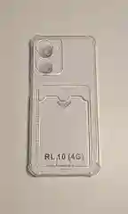 Прозрачный чехол для Realme 10, отделение для пластиковой карточки, противоударные углы