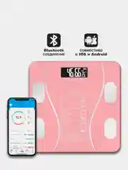 Умные весы Bluetooth Smart Scale, цвет розовый / напольные весы электронные
