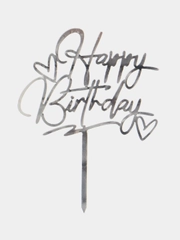 Топпер для украшения торта "Happy Birthday"
