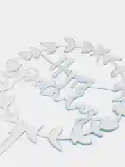 Золотой топпер на торт "С Днем Рождения", круг