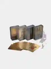Бежевый меланж карты для покера/Карты игральные пластиковые черные/Карты54шт/настольная игра/контейнер