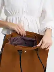 Коричневый женская сумка, вельветовая