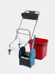 Тележка уборочная, 1-съемное ведро 25л, механический отжим, корзина, BRABIX